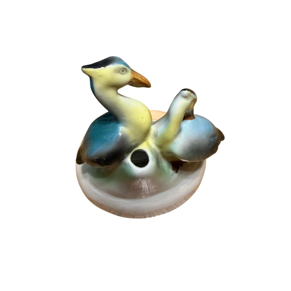 Vintage duck ashtray and holder